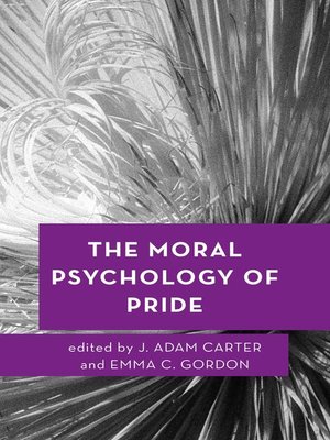 cover image of The Moral Psychology of Pride